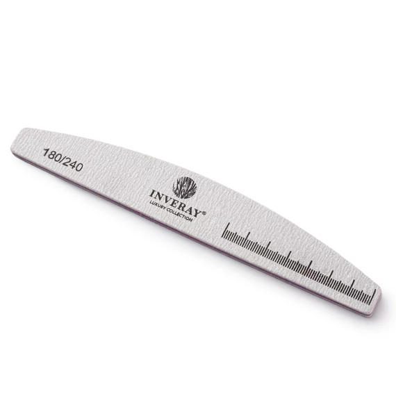 Inveray Nail File 180/240 FÉLHOLD alakú körömreszelő